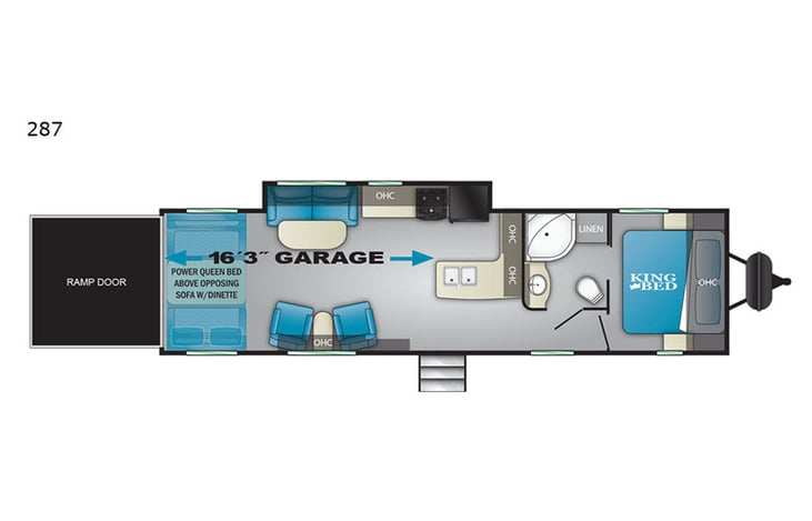 Representative floor plan provided by a trusted RVshare partner.