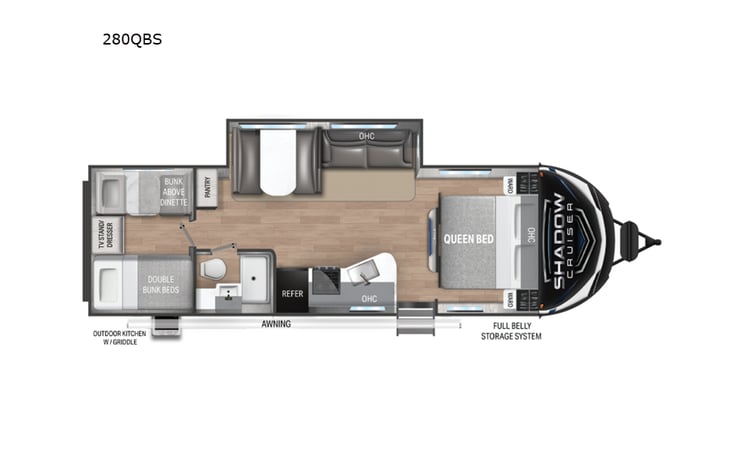 Representative floor plan provided by a trusted RVshare partner.