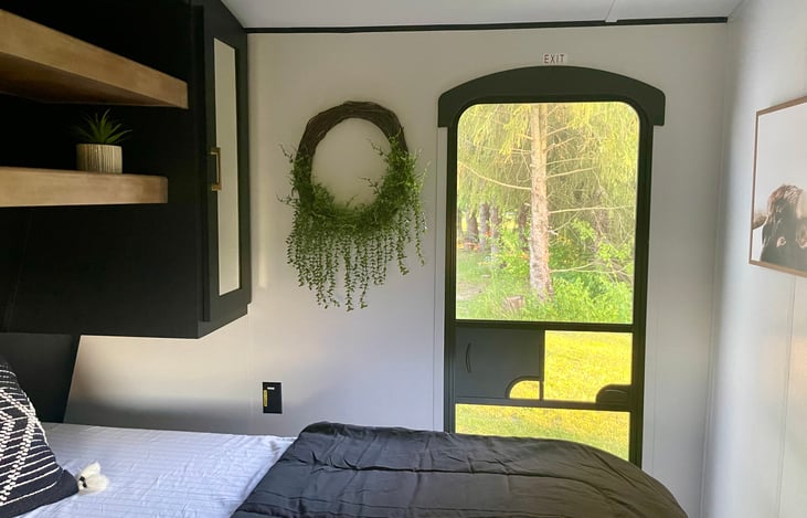 Master bedroom with private entry