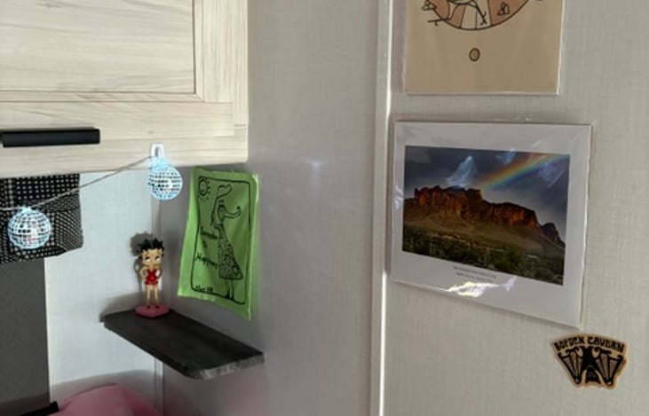 Betty Boop is keeping an eye on you to make sure you are having fun.
