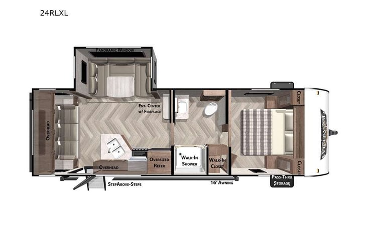 Representative floor plan provided by a trusted RVshare partner.
