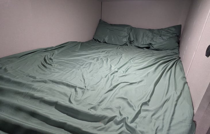 Lower rear double bunk.