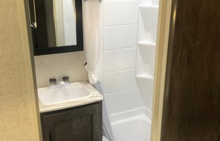 Family Glamper with bunkhouse and outdoor kitchen