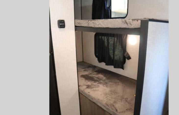 Bunk beds make it perfect for the little ones to have their own little space in the trailer.