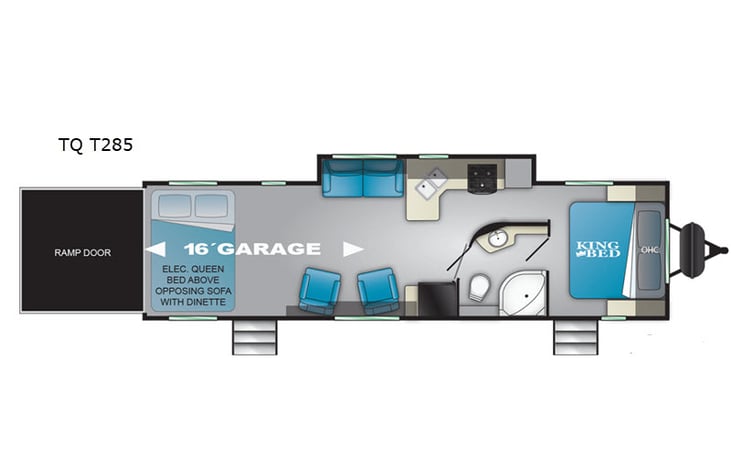 Representative floor plan provided by a trusted RVshare partner.