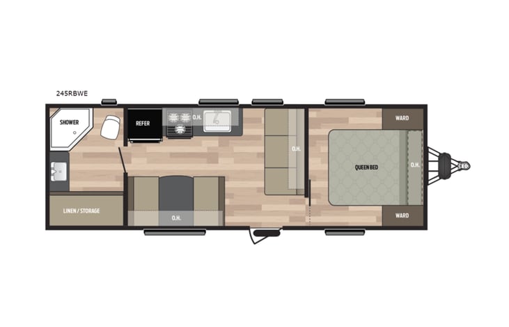 Representative floor plan provided by a trusted RVshare partner.