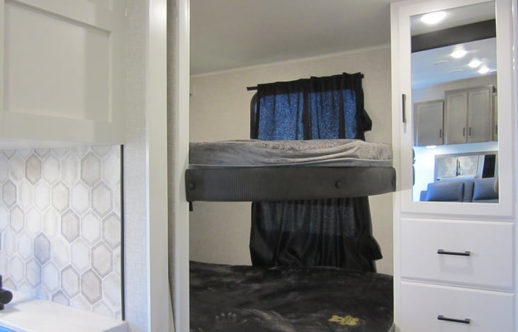 Double full-size bunks