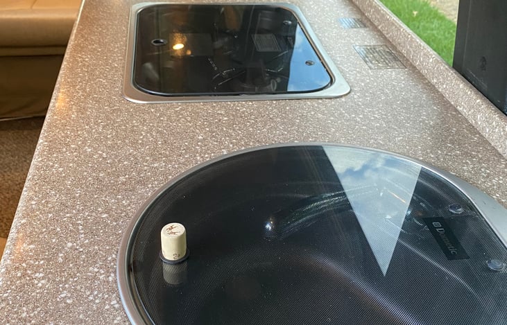 Kitchen sink and two burner stove top