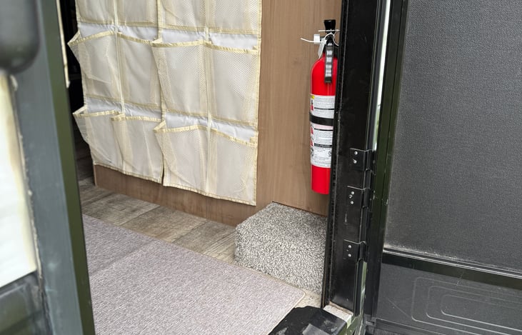 Shoe storage inside front door for space saving