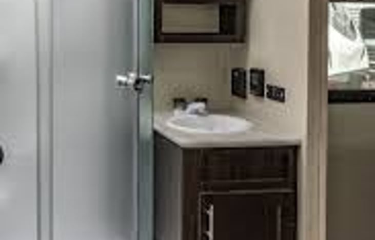 Bathroom shower and sink