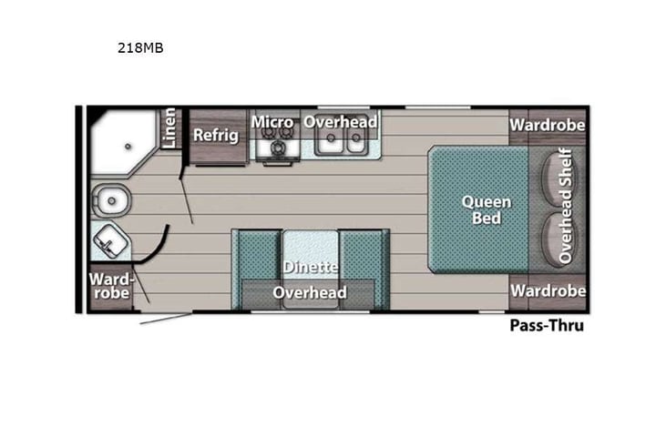 Representative floor plan provided by a trusted RVshare partner.