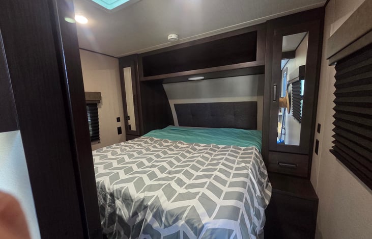 Master Bedroom with 2 Closets with Hanging Rod and Drawers