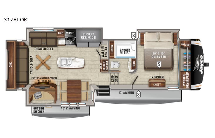 Representative floor plan provided by a trusted RVshare partner.