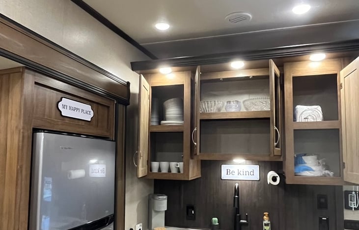 Opening the cupboards