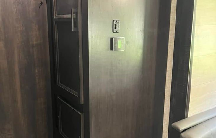 Hanging closet for coats, etc.