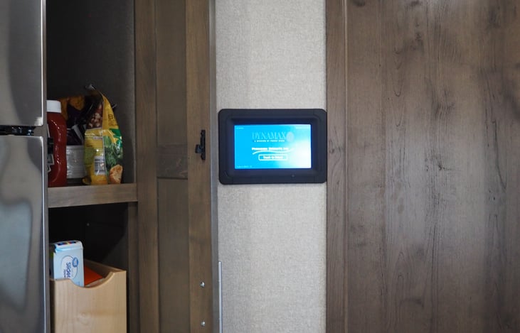 pantry on left Electronic controls for everything on right