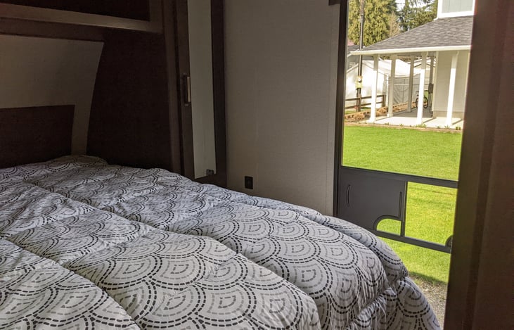 Additional access door goes right into the master bedroom