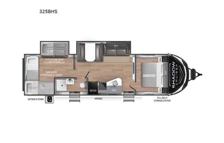 Representative floor plan provided by a trusted RVshare partner.