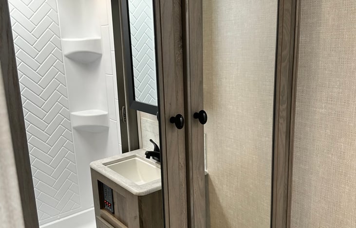 Bathroom Storage Cabinet with Mirrors