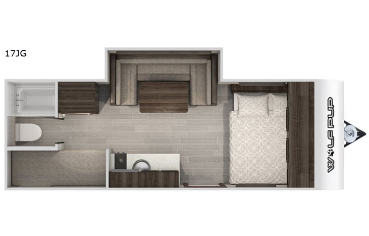 Representative floor plan provided by a trusted RVshare partner.