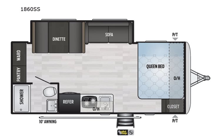 Representative floor plan provided by a trusted RVshare partner.