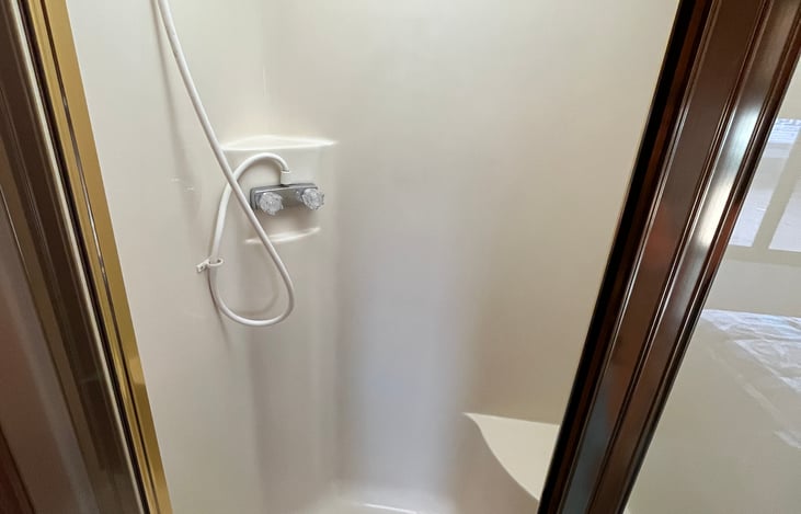 Nice big walk in shower