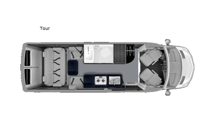 Representative floor plan provided by a trusted RVshare partner.