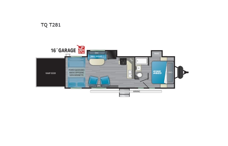 Representative floor plan provided by a trusted RVshare partner.