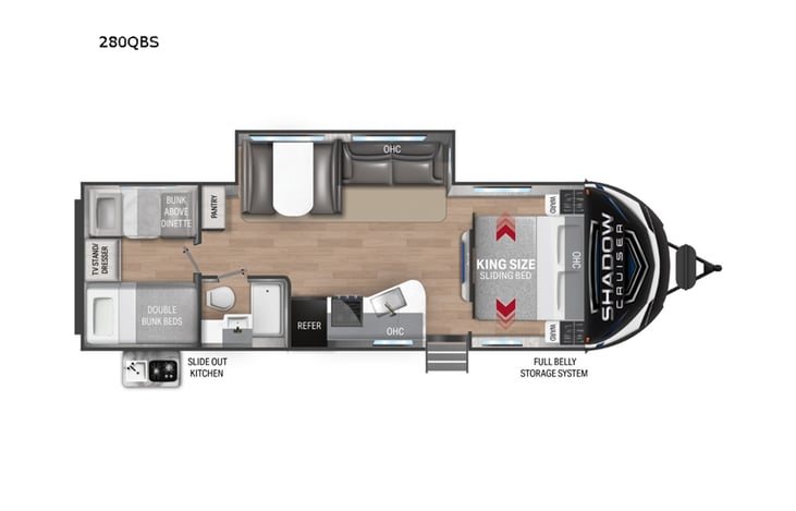 Representative floor plan provided by a trusted RVshare partner.