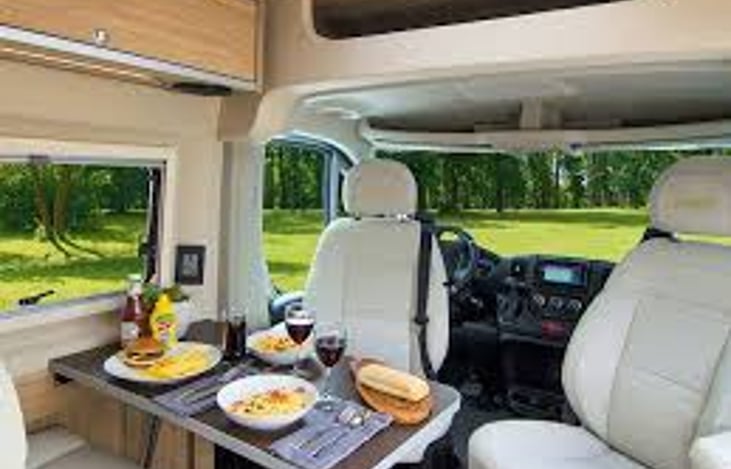 Enjoy breakfast indoors or out.