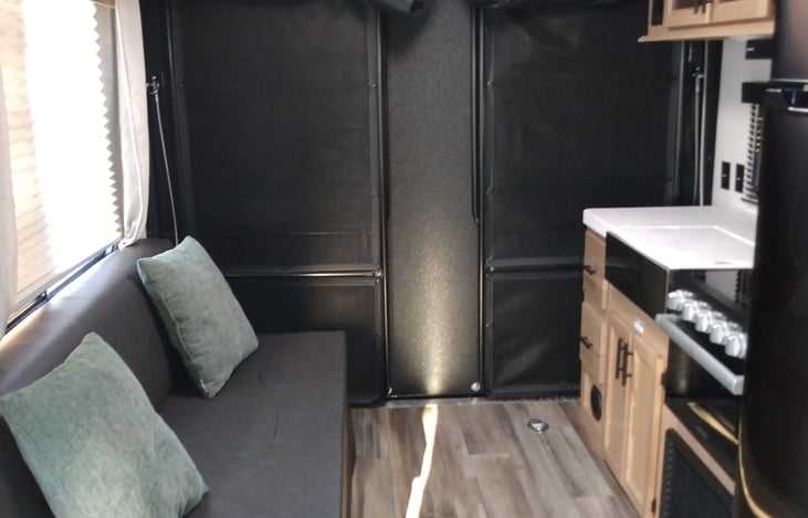 Sleeps 4 with one on the floor.