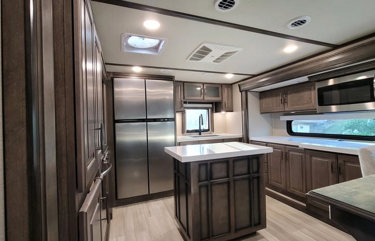 Open kitchen with island