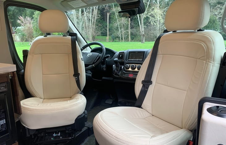 luxurious swivel front seats