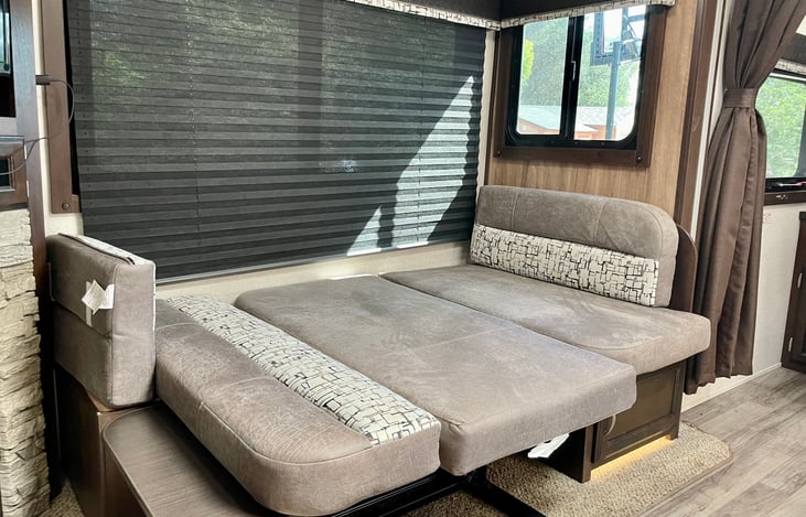 Dinette turned into sleeping area