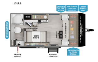 COUPLE'S CAMPER -2025 Grand Design 151RB