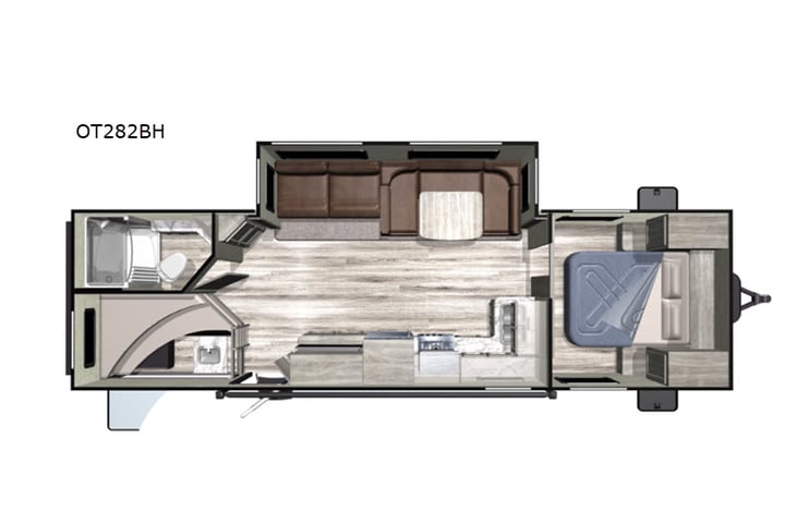 Representative floor plan provided by a trusted RVshare partner.