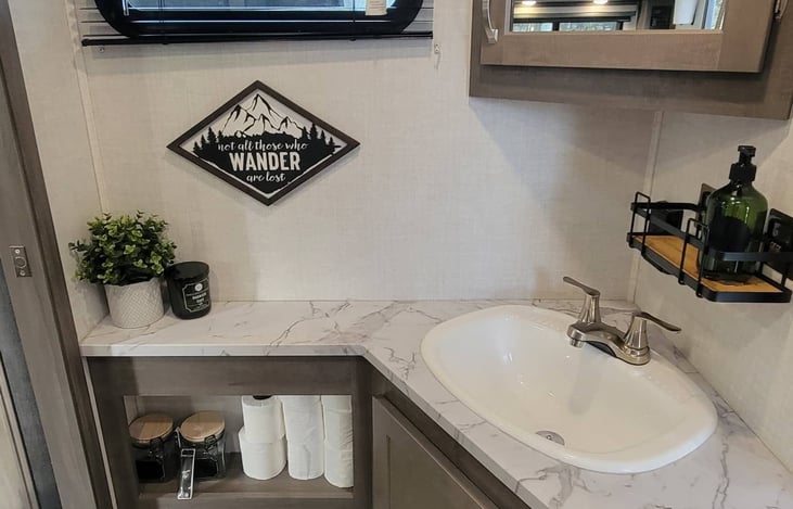 We keep the RV stocked with basic amenities, shampoo, conditioner, body wash, soap, etc. Fun things to help make your stay extra enjoyable.