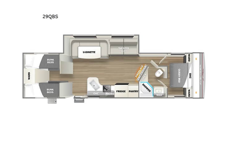 Representative floor plan provided by a trusted RVshare partner.