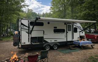 Sporty Little Giant Keystone RV Passport sleeps 7
