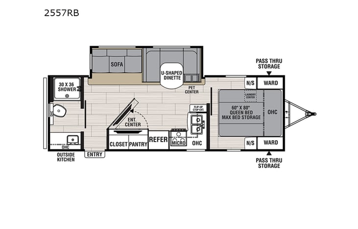 Representative floor plan provided by a trusted RVshare partner.