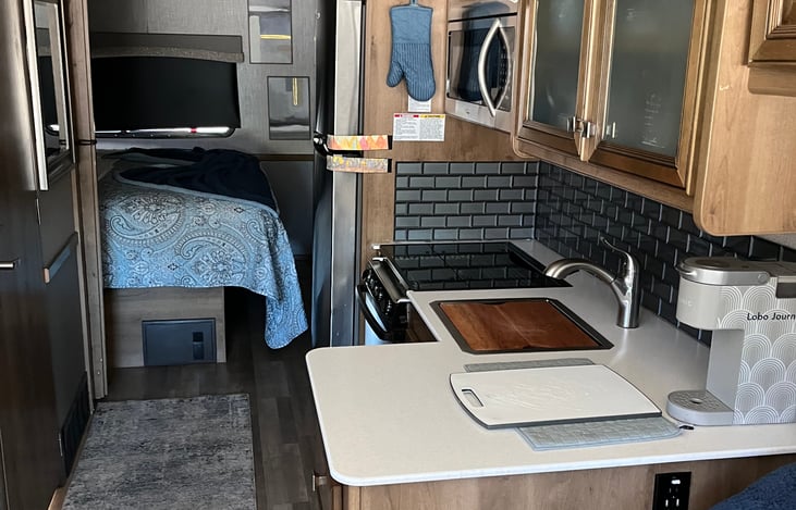 RV Kitchen and Bedroom
