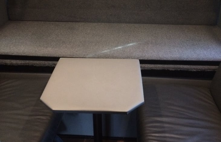table in rear seating area