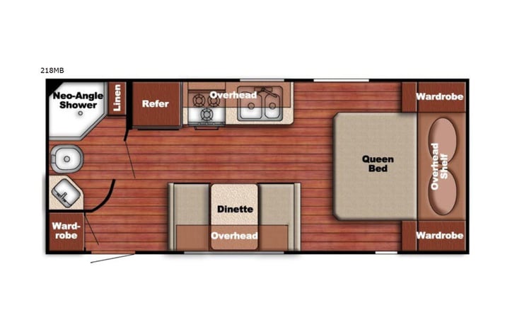 Representative floor plan provided by a trusted RVshare partner.