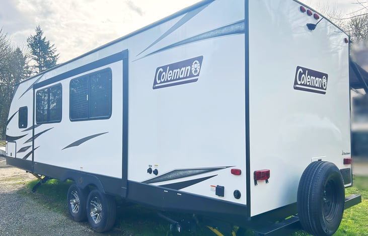 Back side of camper, slider is NOT extended in photo.