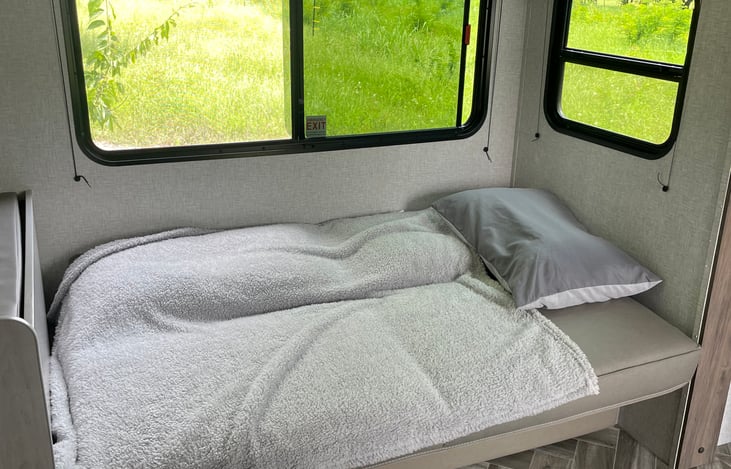 Sofa turns easily into full size bed