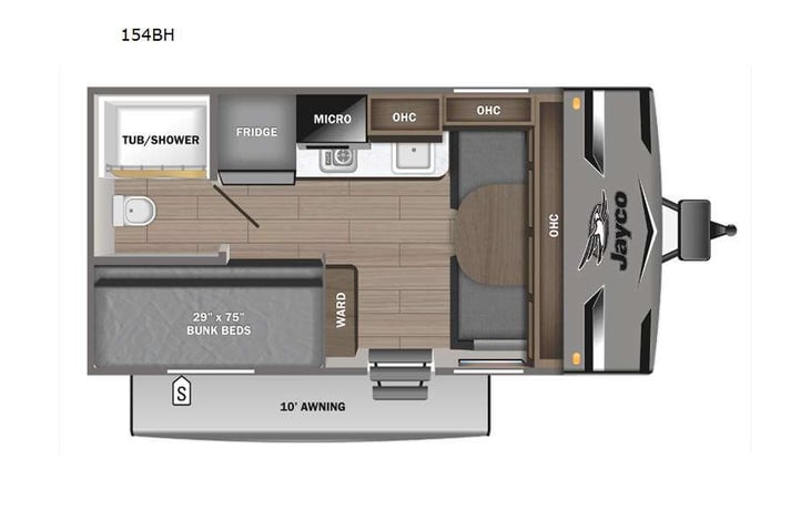 Representative floor plan provided by a trusted RVshare partner.