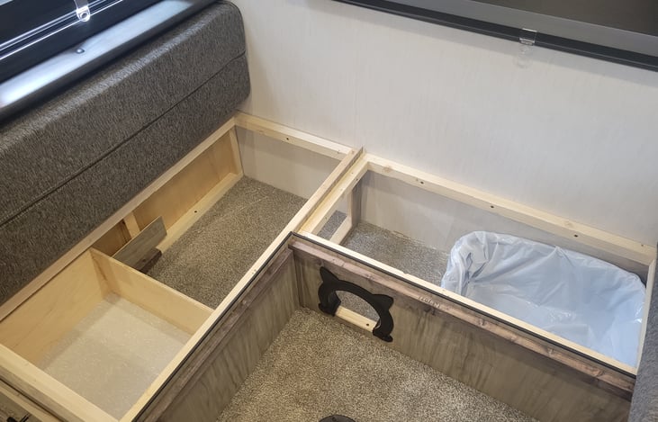 Cattery under dinette seating (box not included)