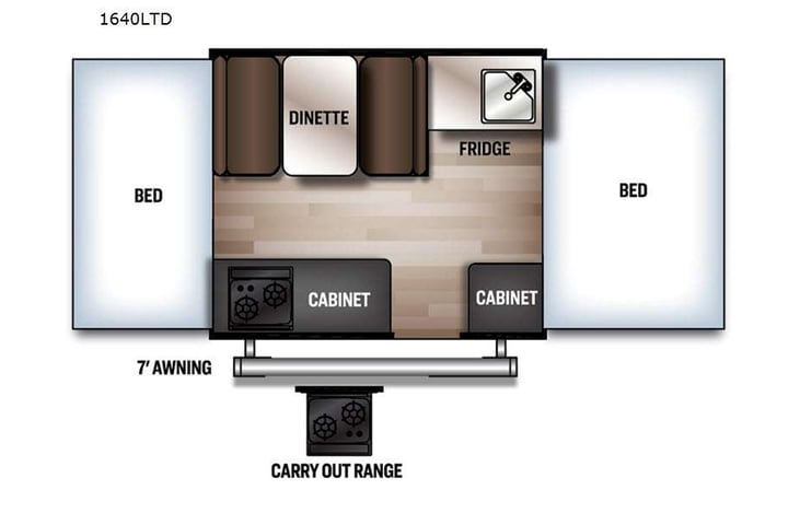 Representative floor plan provided by a trusted RVshare partner.