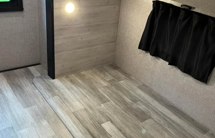 Bunk house: The top bunk can be stowed away & the foldout couches picked up to create a nice play space for kids.