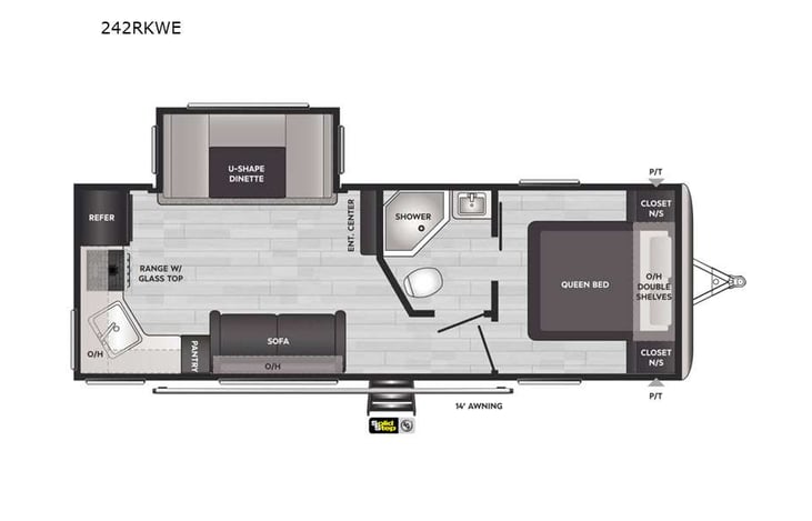 Representative floor plan provided by a trusted RVshare partner.